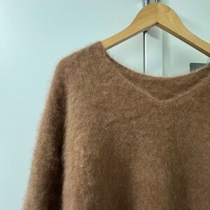 Japanese Vintage Cozy Brown Fuzzy Women's wool Sweater